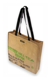 einkaufstasche m tamil nadu aus recyceltem teesack | nachhaltiges Geschenk Einkaufstasche Tamil Nadu aus recyceltem Teesack