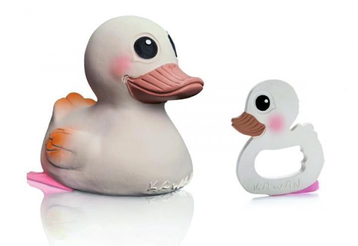 HEVEA Kawan Mini Gummiente - Naturkautschuk Badespielzeug Für Babys