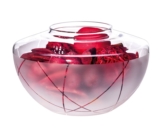 kugelvase space satiniert mit streifen glasvase | nachhaltiges Geschenk Kugelvase SPACE satiniert mit Streifen | Glasvase