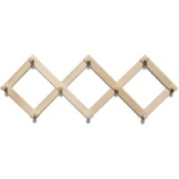 Holz Wandgarderobe mit vielen Haken - Side by Side Design