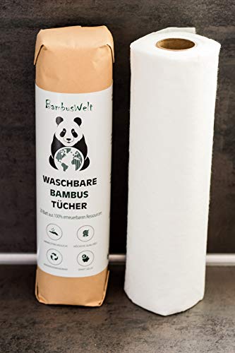 Küchenrolle aus Bambus | Premium Allzwecktücher | saugstarke ...