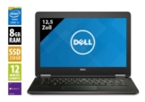 Dell Latitude E7270 - 12,5 Zoll - Core i5-6200U @ 2,3 GHz - 8GB RAM - 250GB SSD - FHD (1920x1080) - Webcam - Win10Pro