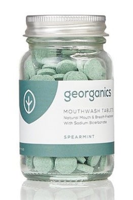 Georganics natürliche Mundwasser Tabletten Spearmint
